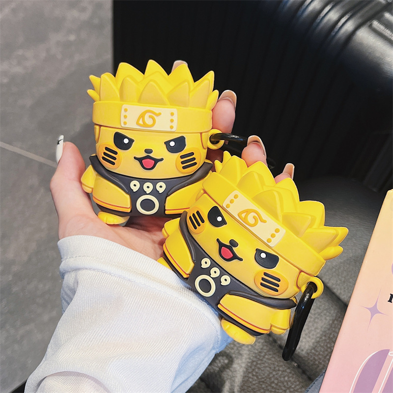 Naruto Pikachu Compatible AirPods Pro 3Rd Generation Protective Case 4Th Generation Pro 2 Apple Bluetooth Earphone Case