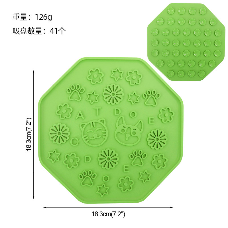 Amazon caricatura de grado alimenticio cojín de comida para mascotas, almohadilla de comida rápida cuadrada para perros, almohadilla de comida lenta anti-asfixia fácil de limpiar
