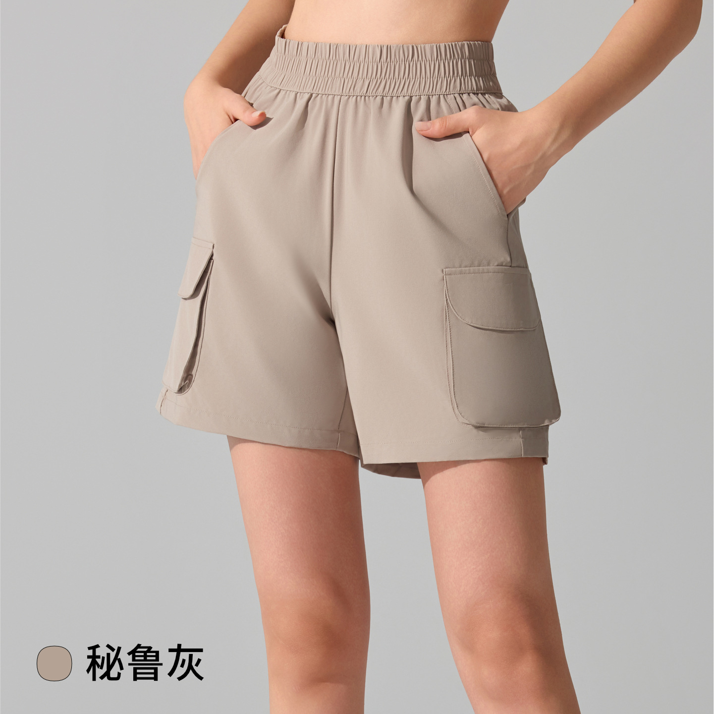 Pantalones cortos deportivos de secado rápido mujeres bolsillos de herramienta sueltos de verano corriendo al aire libre transpirables pantalones de fitness de yoga
