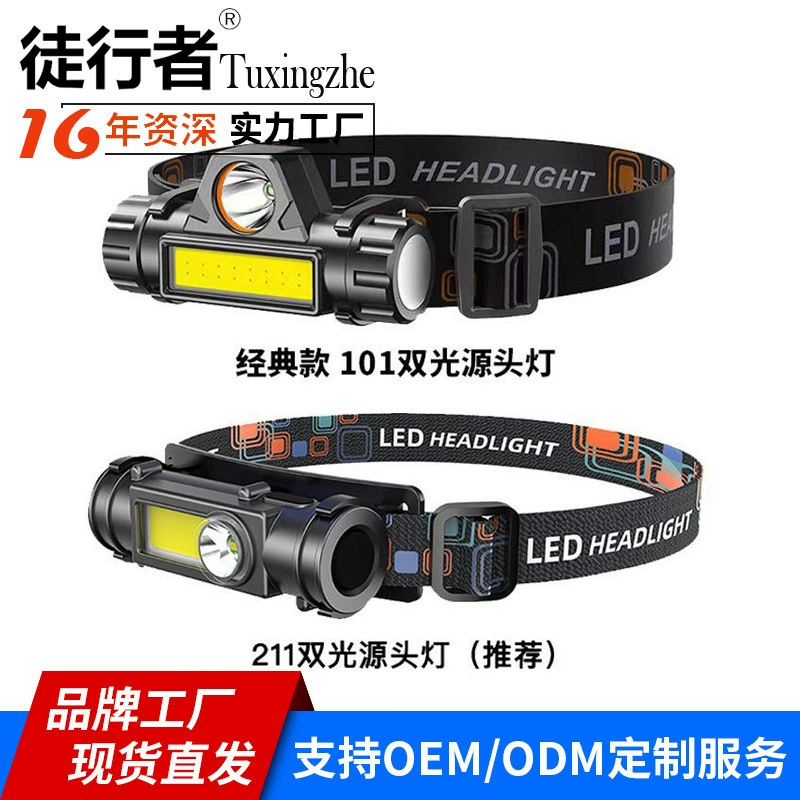 Наголовный мощный фонарик с зарядкой на большие расстояния, компактный многофункциональный домашний светодиод с магнитной фарой для улицы