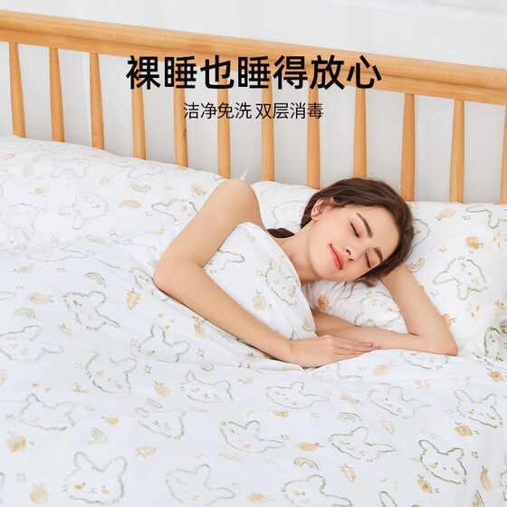 Disposable Bed Sheet Quilt Cover Pillowcase Quilt Cover Hotel Travel Four-piece Hotel Thickened Double Person Single Dirty Portable