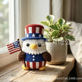 �羳��ƷPatriotic Crochet Eagle with USA Flag�ۇ��h�������