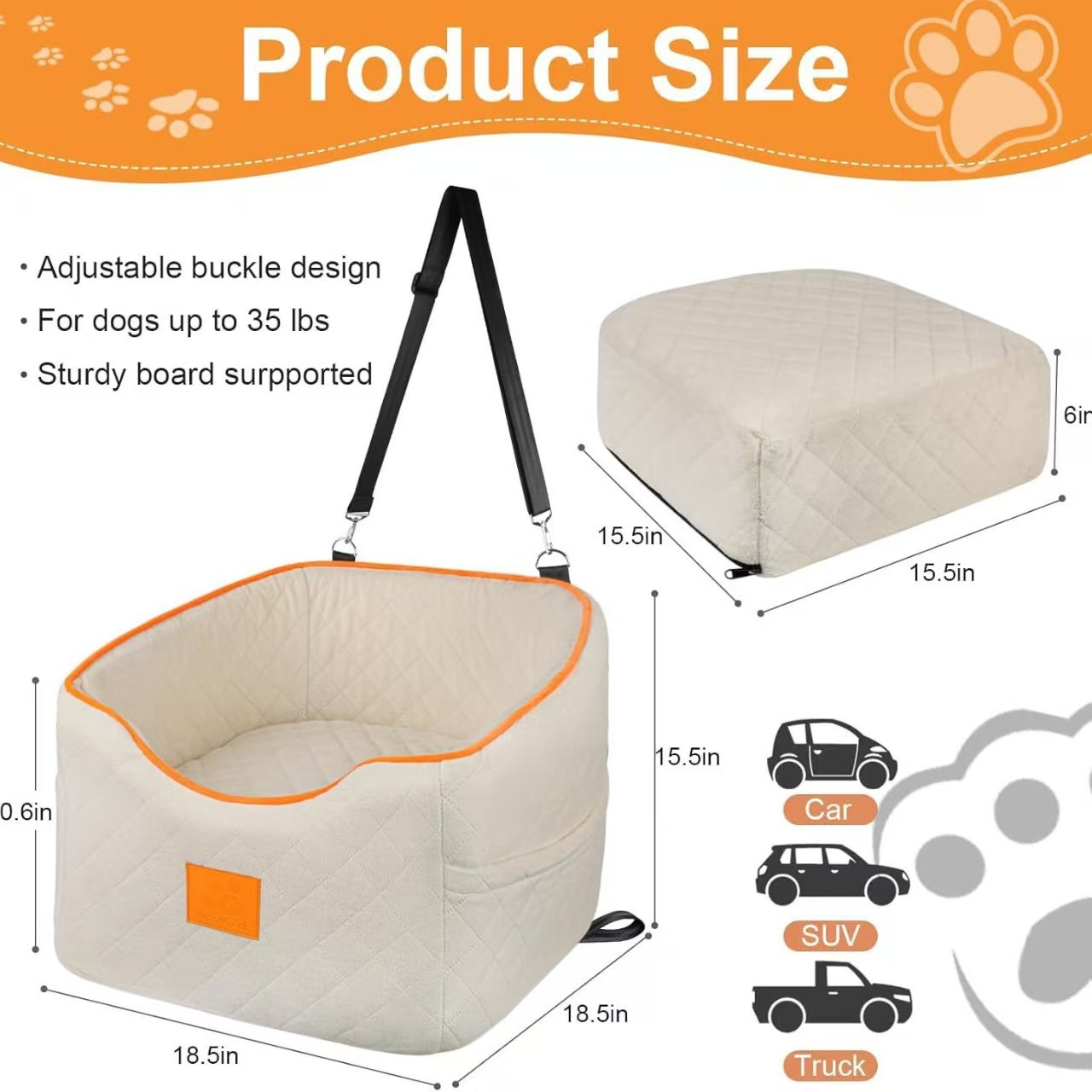 Asiento de seguridad de automóvil para mascotas portátil de viaje para perros, perros, artefactos mágicos, perros, mar vacío