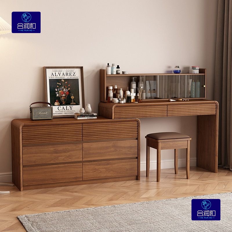 New Light Luxury Dressing Table Corner Dressing Table Style Bedroom Size Makeup Cupboard Integrated Storage Rack