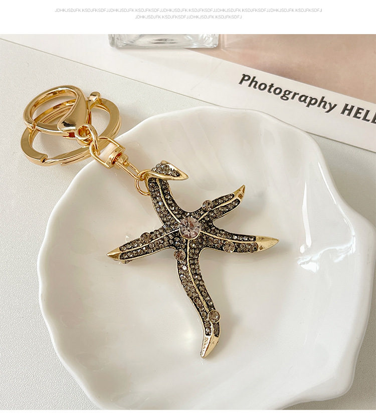 Modern Style Alloy Starfish Women's Bag Pendant Keychain display picture 4