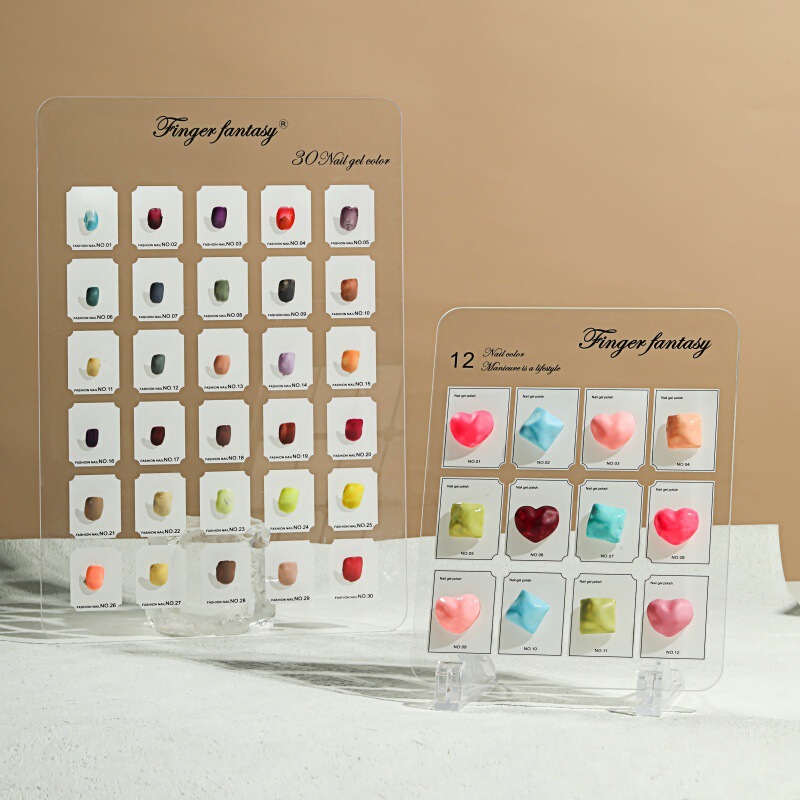 Color Card Board Acrylic Transparent Display Board Display Nail Polish Display Board Wearable Nail Proofing Storage Nail Salon
