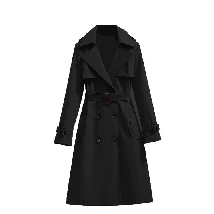 ng2510292 2025 Spring And Autumn New Fashion Women's Korean Style Mid-Length Fashionable Elegant Casual Trench Coat Long Sleeve_ecoleips.com