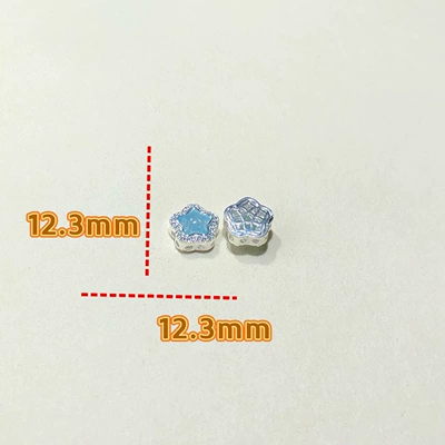 Retention Crystal DIY Jewelry Accessories: Zərgərlik ara hissələri - bright-silver-blue-five-pointed-star