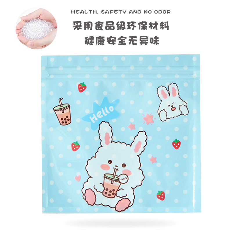 Corea del Sur ins lindo dibujos animados ziplock bolsa joyería snack caramelo oso galleta bolsa de embalaje bolsa de almacenamiento personalizable