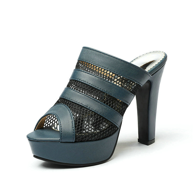 White High-heeled Thick-heeled Sandals and Slippers Women's Thick Bottom Waterproof Platform Fashionable Outfit White Mesh Hollow Fish Mouth Slippers for Women White High-heeled Thick-heeled Sandals and Slippers Women's Thick Bottom Waterproof Platform Fashionable Outfit White Mesh Hollow Fish Mouth Slippers for Women