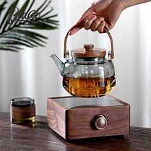 电陶炉煮茶器玻璃烧水壶白茶煮茶壶小型过滤沏茶提梁壶茶炉套装