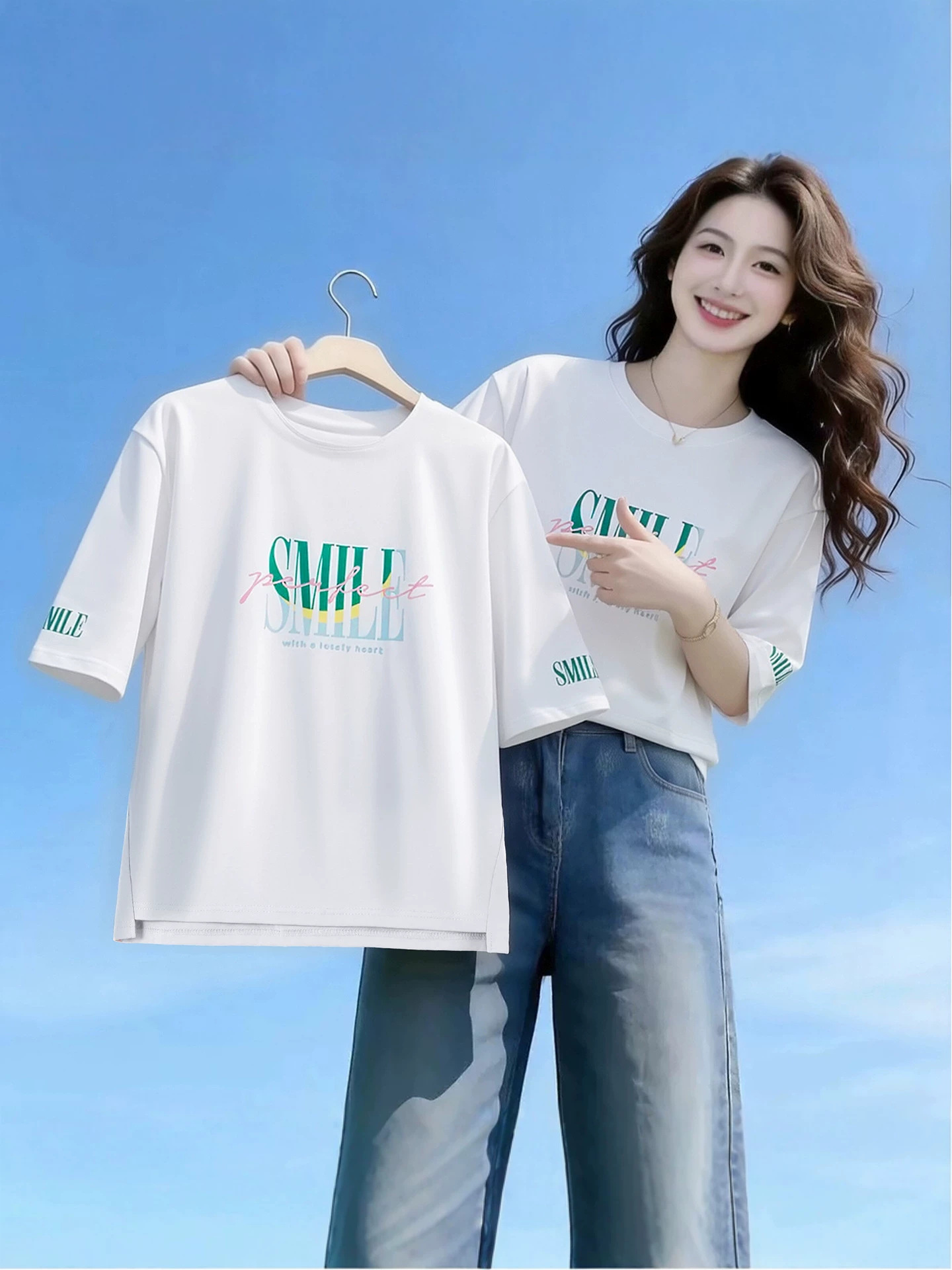 Plus-Size Women's Pure Cotton T-Shirt, Short-Sleeve, Summer 2026 New Style, Loose Fit for Plus-Size Women, Summer Top, Direct from the Factory