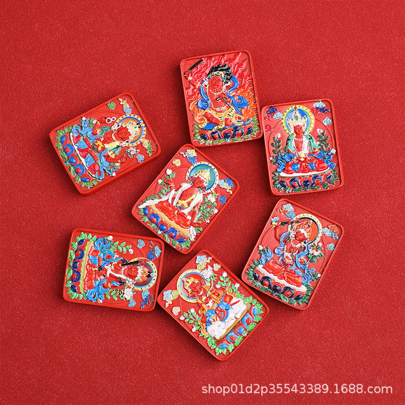 CINNABAR HIGH CONTENT RED SAND 페인팅 8 PATRON DEITY 펜던트 펜던트 12 ZODIAC BENMINGFO 펜던트 남성과 여성