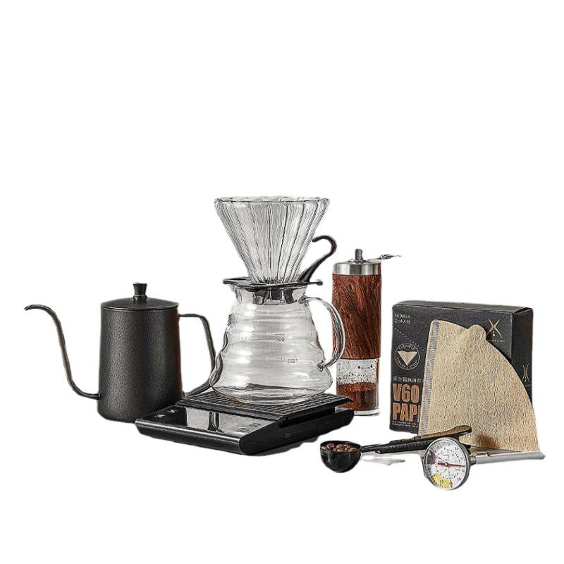 Equipos de café domésticos cafetera de café de fabricación manual cafetera de café de fabricación manual molino de mano cajas de regalo completas