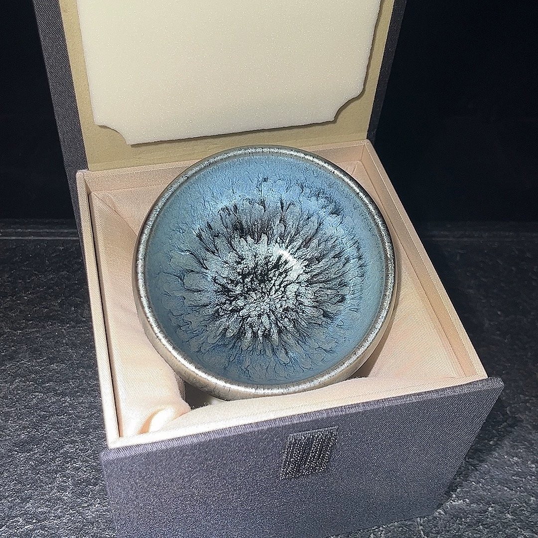 Пиала Blue Baihua Cup, Jianyang глиняная печь преобразована чашка чая оригинальная минеральная глазурь железная резьба, керамическая чашка чая, Yiyangcai, подарок для личного пользования