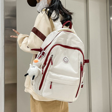 学生书包女日系高中生初中生大容量背包韩版ins复古简约双肩包男