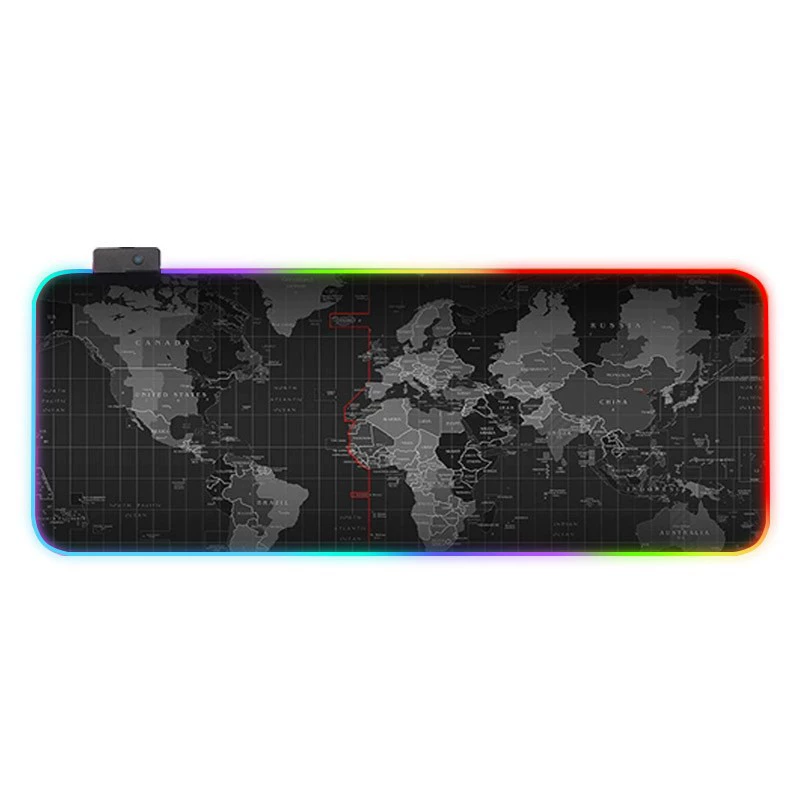 Большой RGB коврик для мыши и стола, 350×250×3 мм или 800×300×4 мм, противоскользящее резиновое основание
