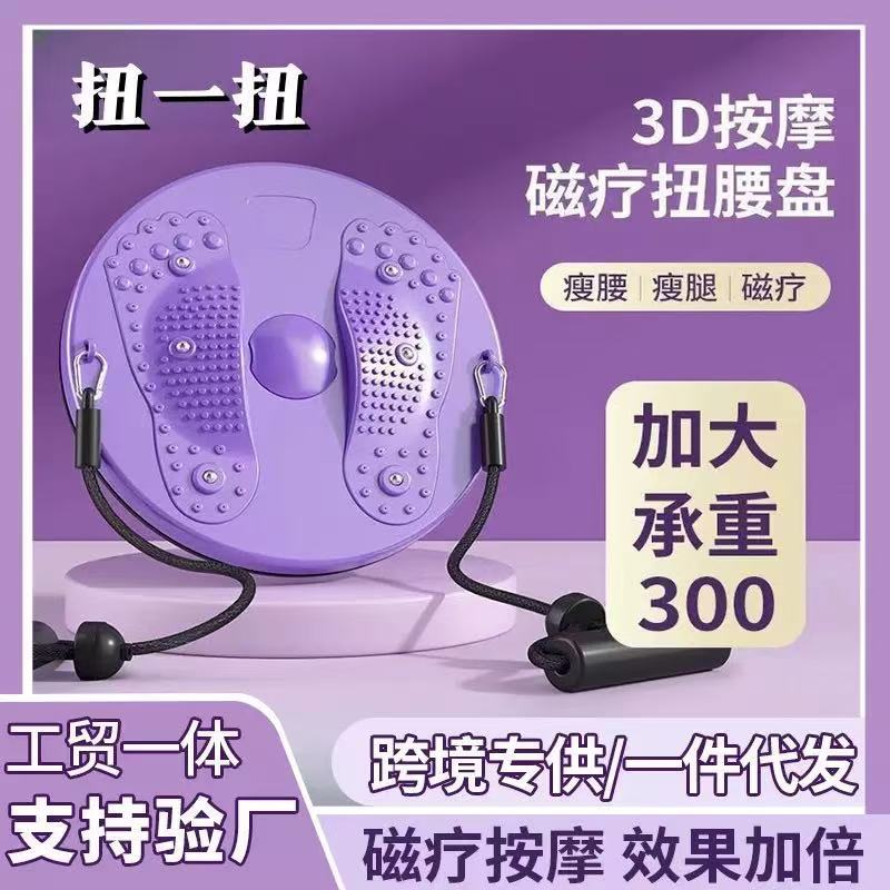 跨境temu贴标代发磁石按摩扭腰盘家用运动健身器材腰部锻炼扭扭机