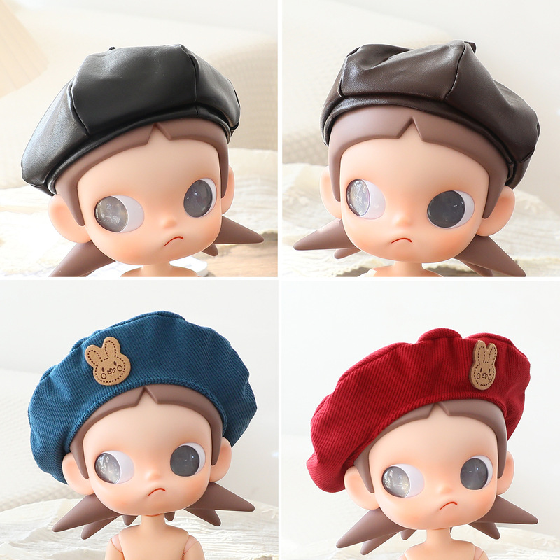 Leather Hat Bjd Doll Clothes Jointed Doll Zsiga Gazi Sister Octagonal Hat Doll Toy Leather Hat
