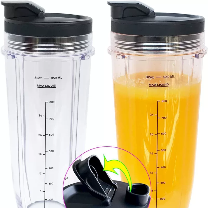 Пластиковое стеклянное крышка, 32 oz
