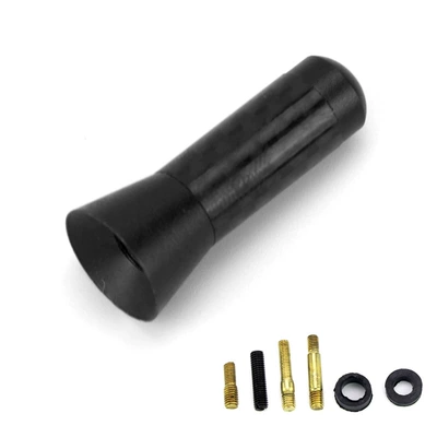 Car antenna signal carbon fiber antenna car radio antenna metal aluminum long and short antenna modification supplies decoration (vehicle antenna) - 35cm-black-op-bag