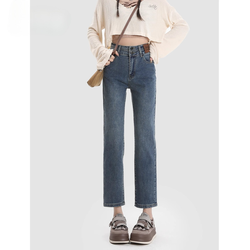 Women's Cigarette Jeans, Fall 2026, High-Waisted, Petite, Slim-Fit, Straight-Leg, Stretchy Baguette Pants Women's Cigarette Jeans, Fall 2026, High-Waisted, Petite, Slim-Fit, Straight-Leg, Stretchy Baguette Pants