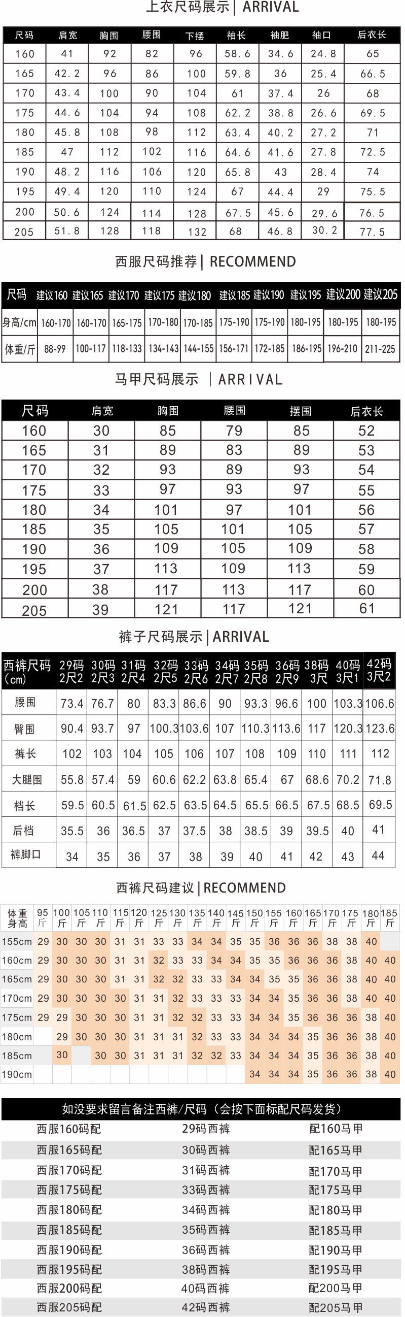 拼多多模特款新尺码表