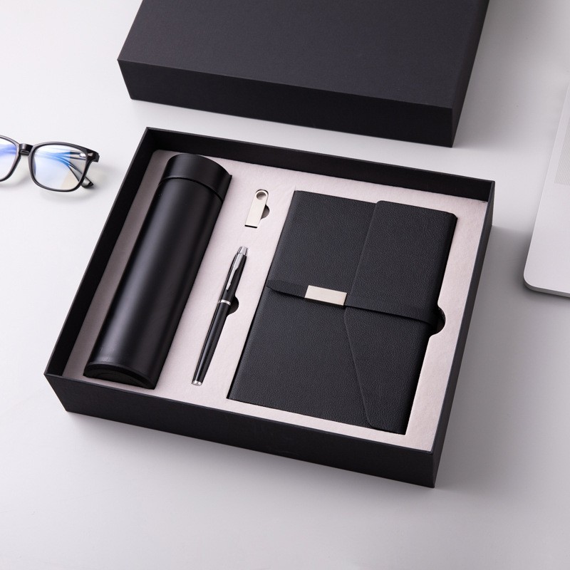 ビジネス a5pu ノートブックロック魔法瓶カップギフトボックスセットカスタムロゴ名刺ホルダー傘企業記念品|undefined