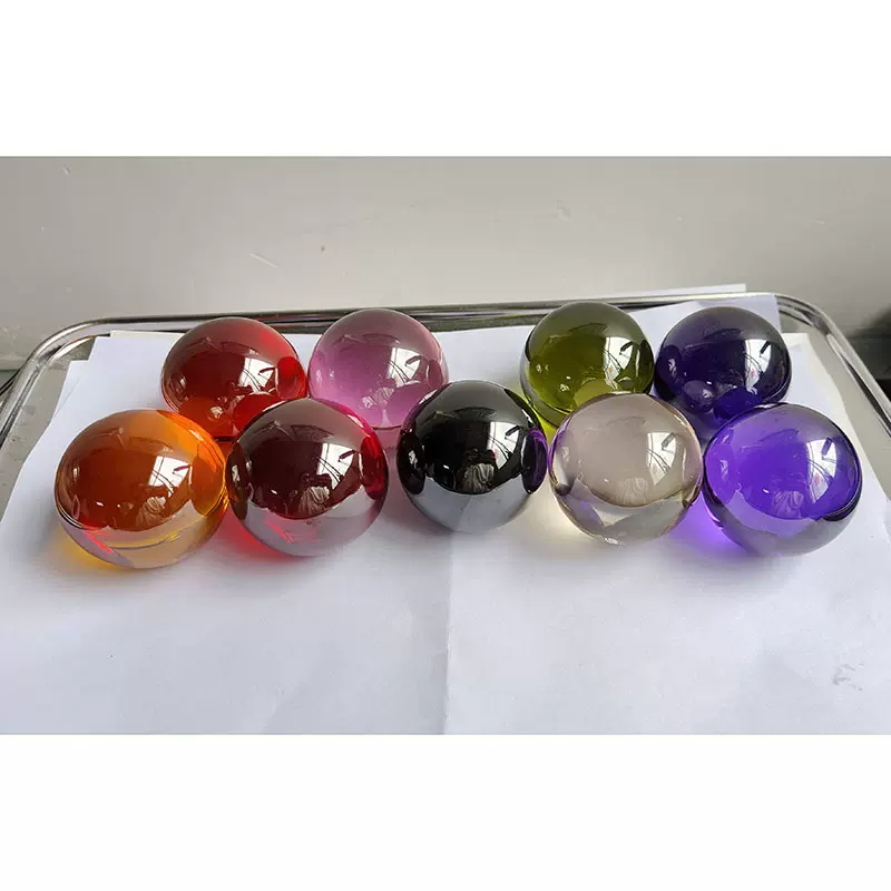 锆石大圆珠宝石裸石散珠 立方氧化锆光珠 锆石宝石 彩色珠子摆件