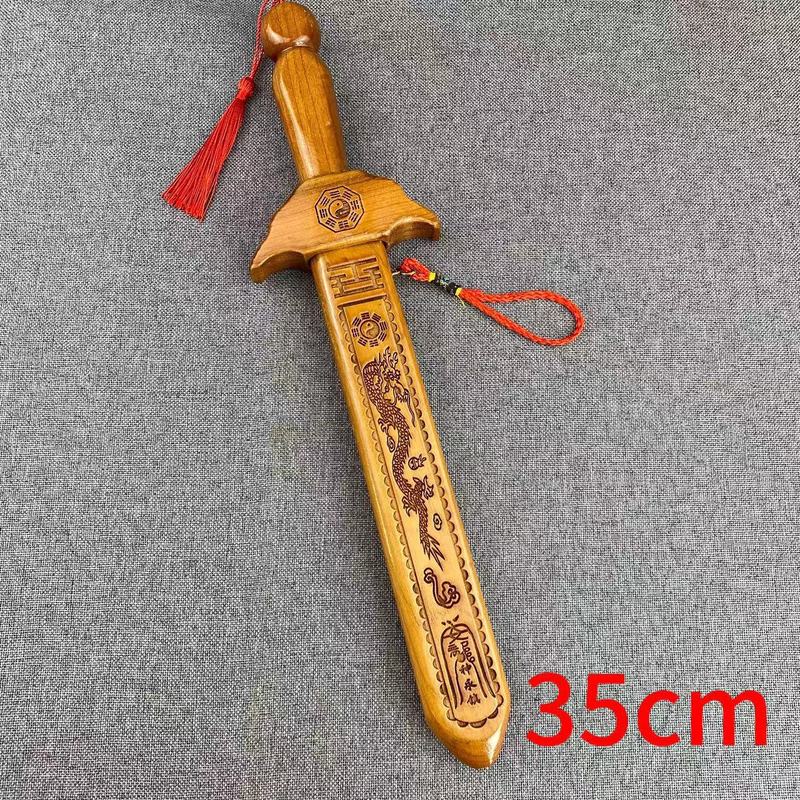 肥城桃木剑 桃木斧头 景区 地摊工艺品 桃木剑 雕刻木质桃木拐杖|undefined