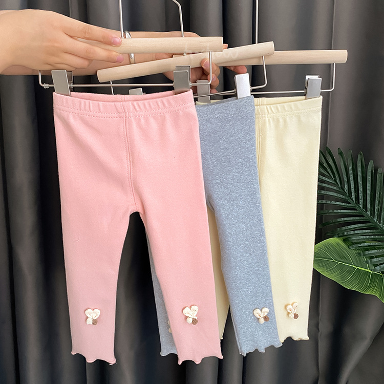 中小童裝2022新款女童打底褲嬰兒洋氣褲子兒童女寶寶長褲春秋0016
