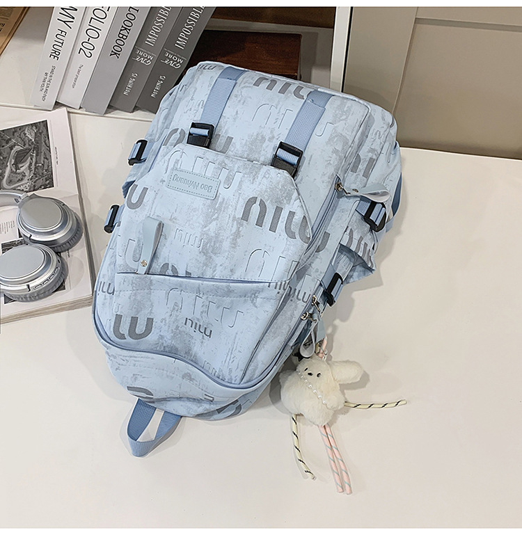 Lightweight Fashionable New Model Backpack 2026 Large Capacity Graffiti Student Backpack Casual Trendy Daily Commute School Bag