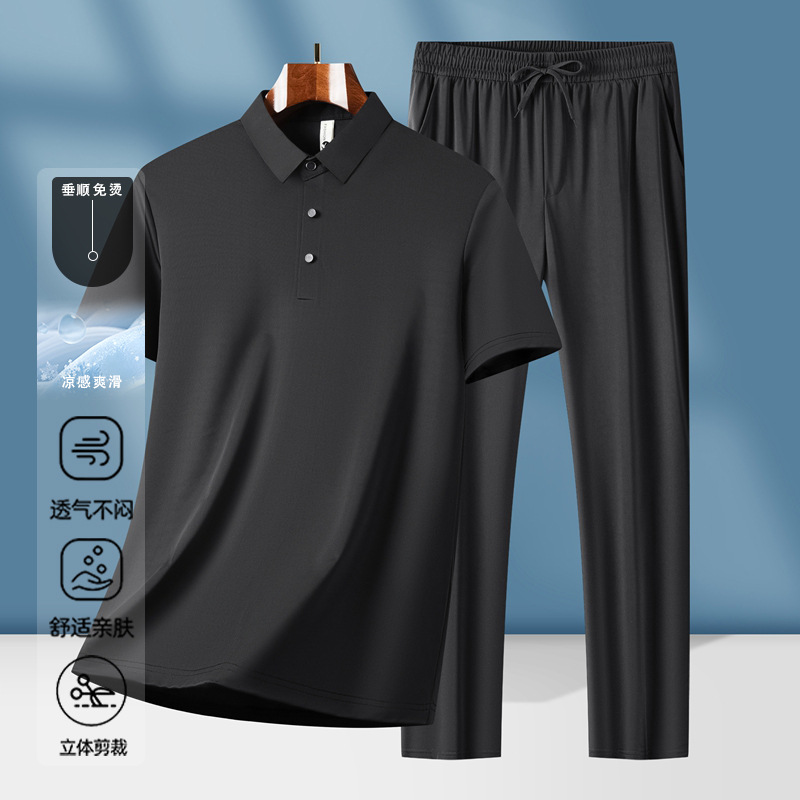 블랙 슈트(남성 여름옷 세트)