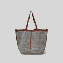 2025冬季新款韩国原创设计师针织扎染托特包高品质单肩双手提女包