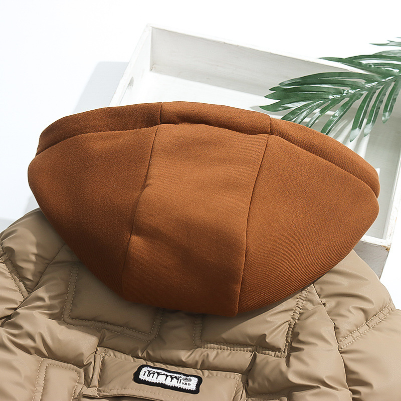 Varm vinterjacka för barn med huva och bomullsfoder_voghion.com