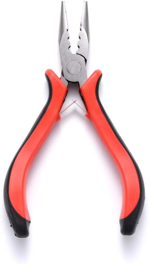 Pandahall 1Pcs Carbon Steel Crimper Pliers Crimping Tool Jew