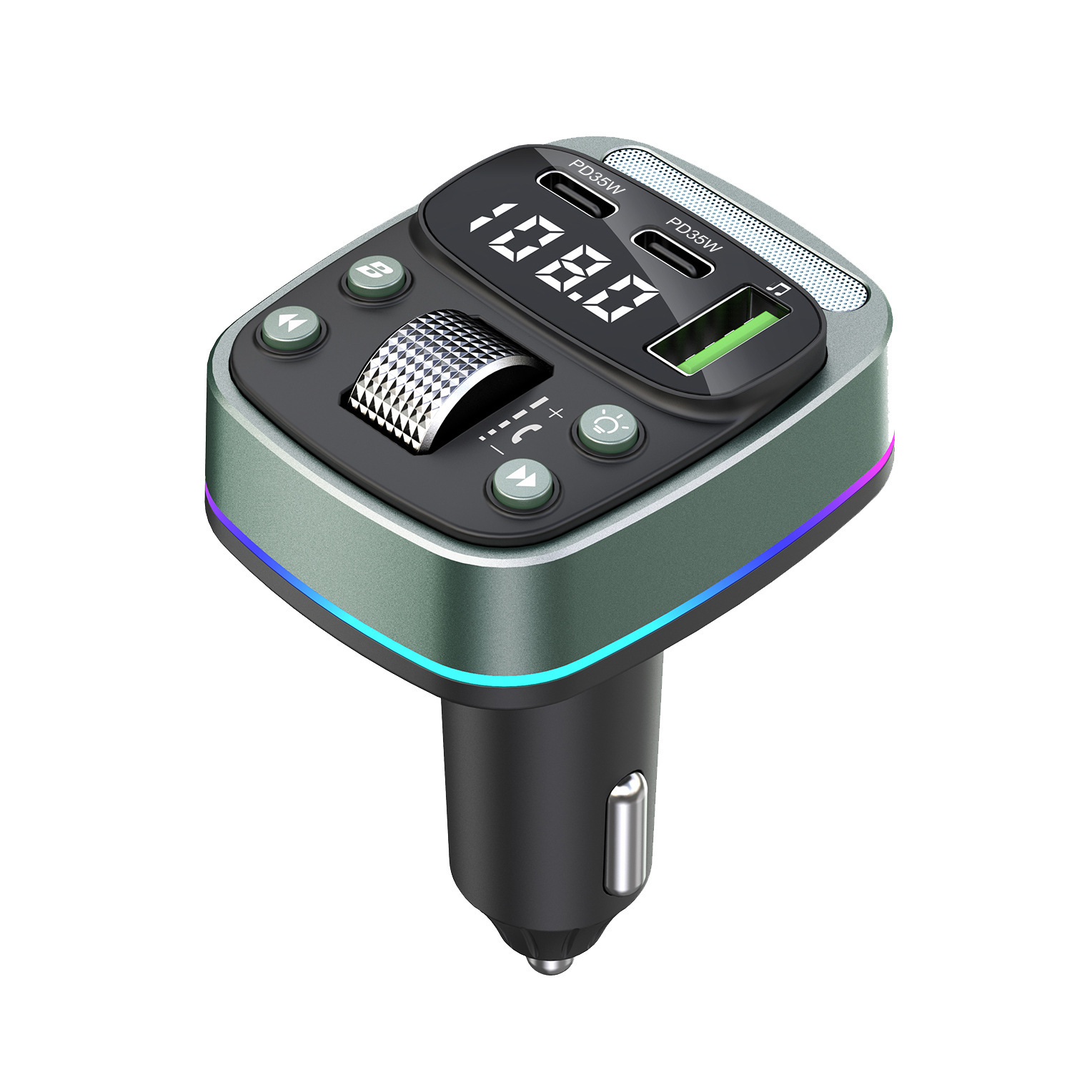 Qìchē GZ08 Car MP3 Player Dual Type-C PD35W Fast Charge Bluetooth FM Transmitter (Car mp3) - gz08