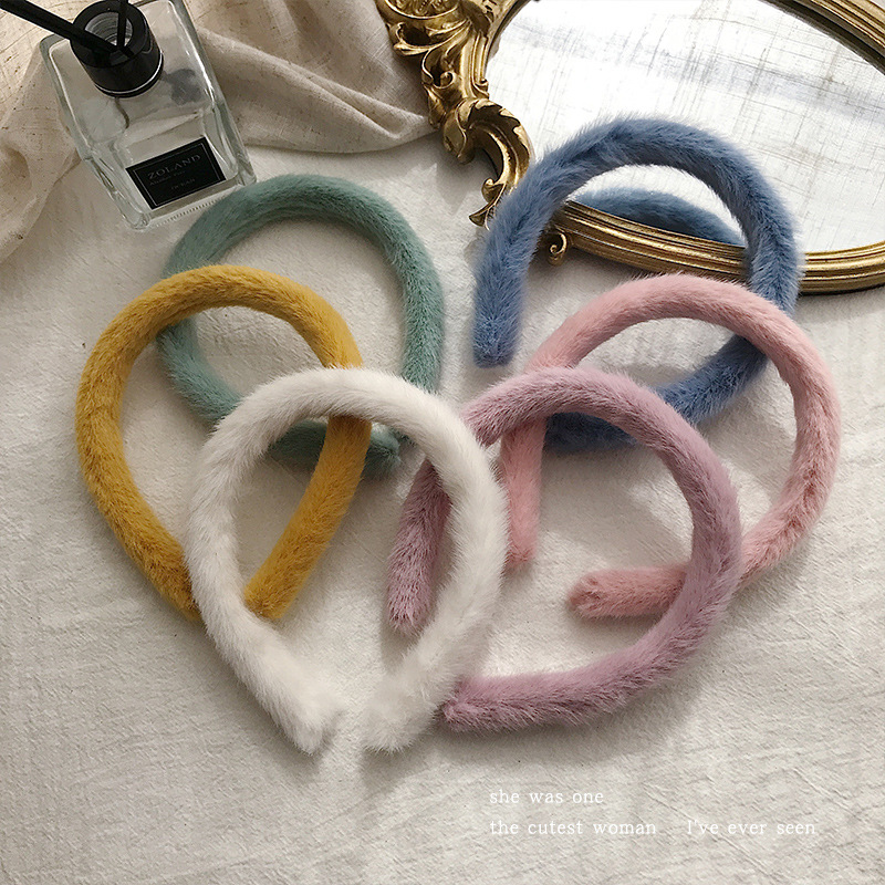 Otoño e Invierno diadema de felpa de alto grado diadema francesa hembra Mori Hada pelo paquete versátil estilo coreano peludo horquilla tocado