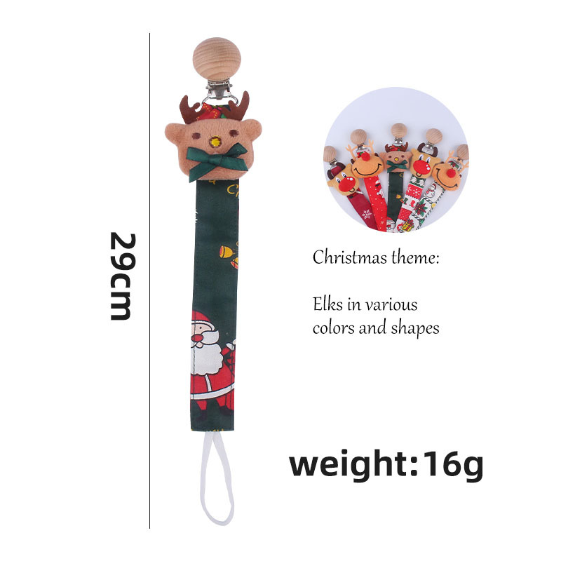 Nueva Navidad tema serie ELK cinta chupete bebé chupete cuerda materna y niño suministros ventas directas de la fábrica