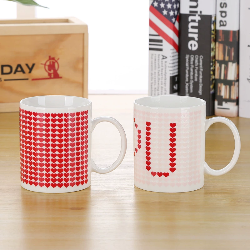 12 цветов - меняющаяся чашка с батарейкой, кофейная чашка, творческая, утро, изменение цвета, керамическая чашка, опт одно поколение