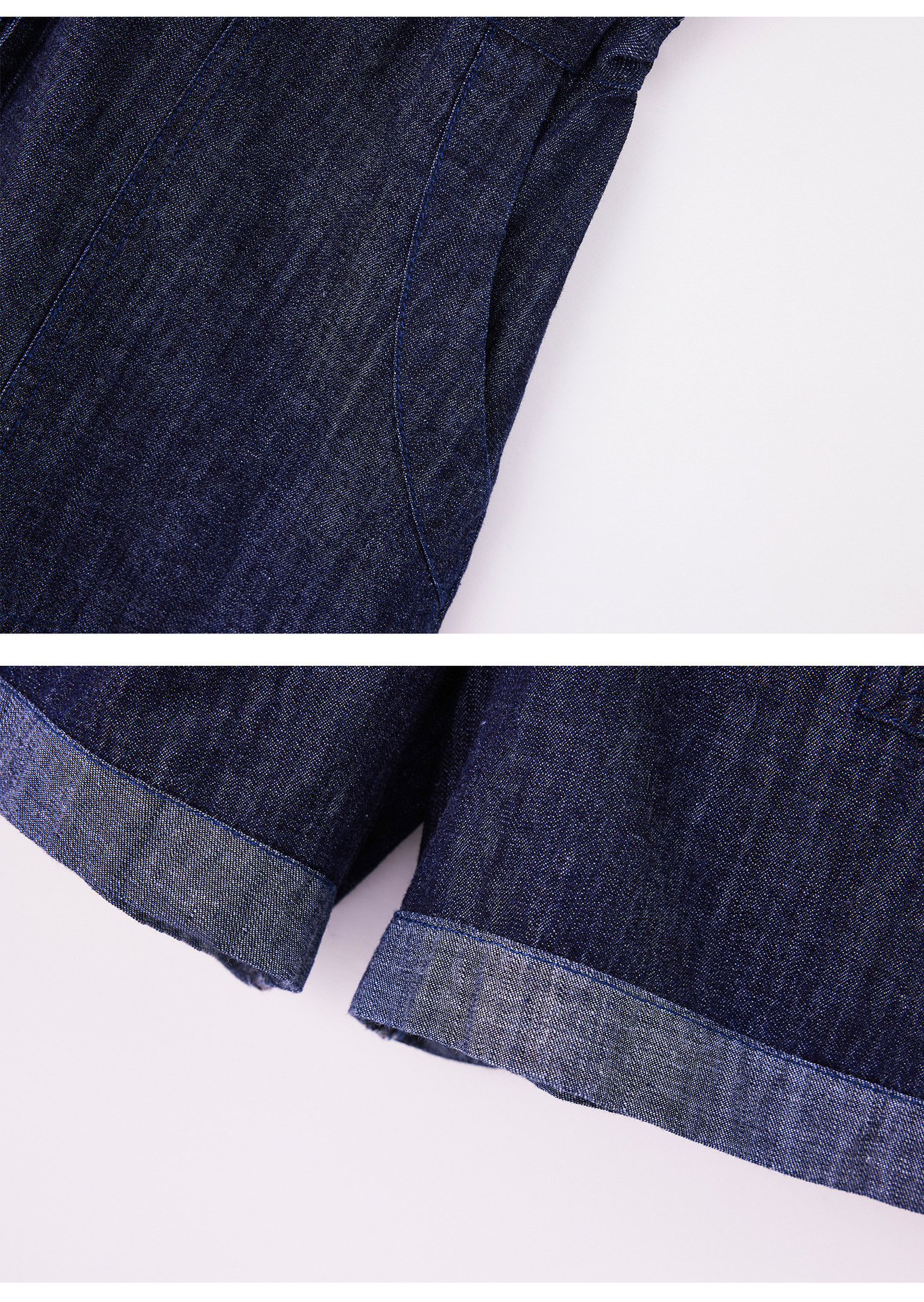 Jumpsuit nữ dài tay denim mỏng mùa hè thiết kế cao cấp trẻ trung E833 — Màu ảnh chi tiết 18
