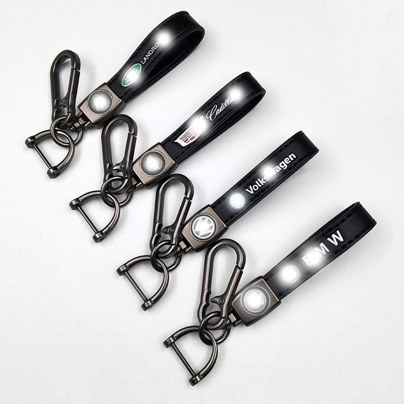 Cross-Border Car Keychain, Car Logo Keychain Pendant, Lambskin Men's Keychain, Wholesale in Stock