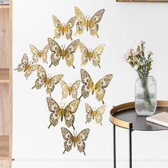 Lively Butterfly Series Decor Wall Sticker, Hollow Butterfly DIY Pearl Paper Realistic Butterfly LK10 Ten Colors