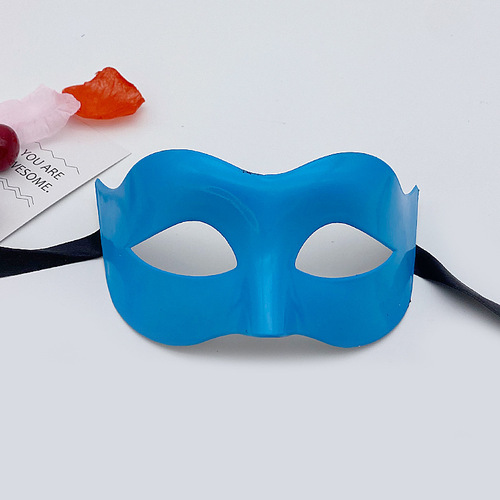 Halloween props masquerade advertising men's half-face mask adult catwalk performance simple black eye mask