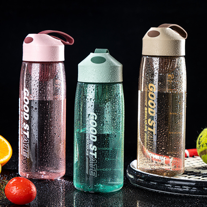 女性用の高級プラスチック製ウォーターカップ、夏用のポータブルフィットネスカップ、男子学生用の大容量プラスチック製カップ、茶漏れ付き|undefined