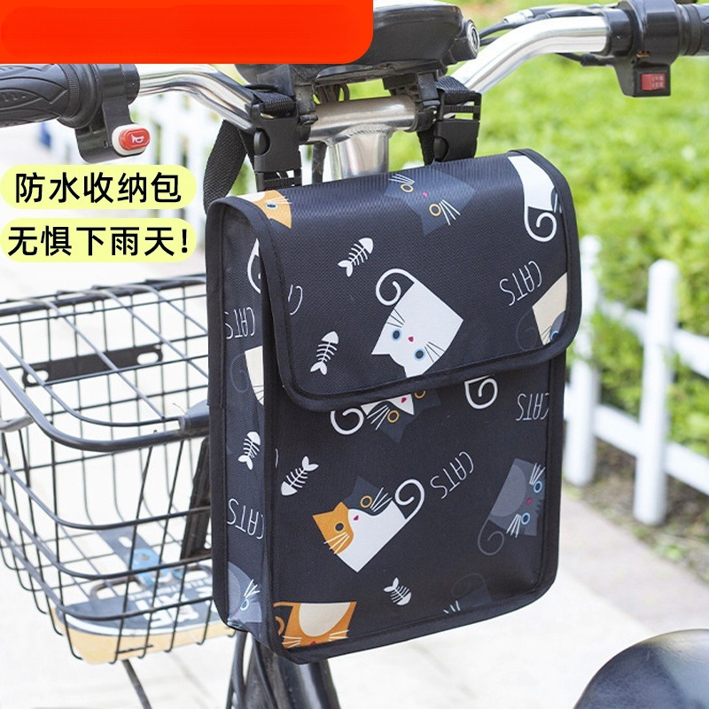 Electric car hanging bag rainproof front storage bag battery car bicycle universal storage cross-border wholesale
