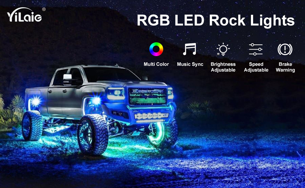 Cross-border explosions car RGB chassis light colorful app control Bluetooth chassis light LED off-road vehicle voice control music