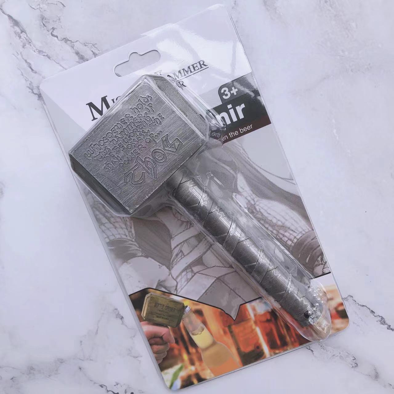 Nuevo embalaje de caja de color creativo Thor martillo abrebotellas personalidad martillo cerveza abrebotellas necesidades diarias