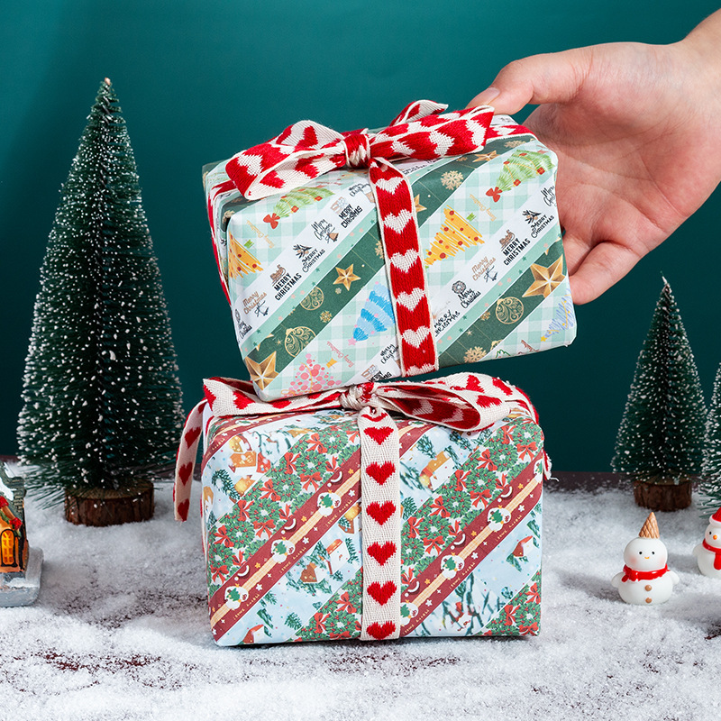 Caja transfronteriza y cinta adhesiva de papel Navidad Día de San Valentín Estrella cinta adhesiva de invierno cinta adhesiva DIY cinta adhesiva estampada