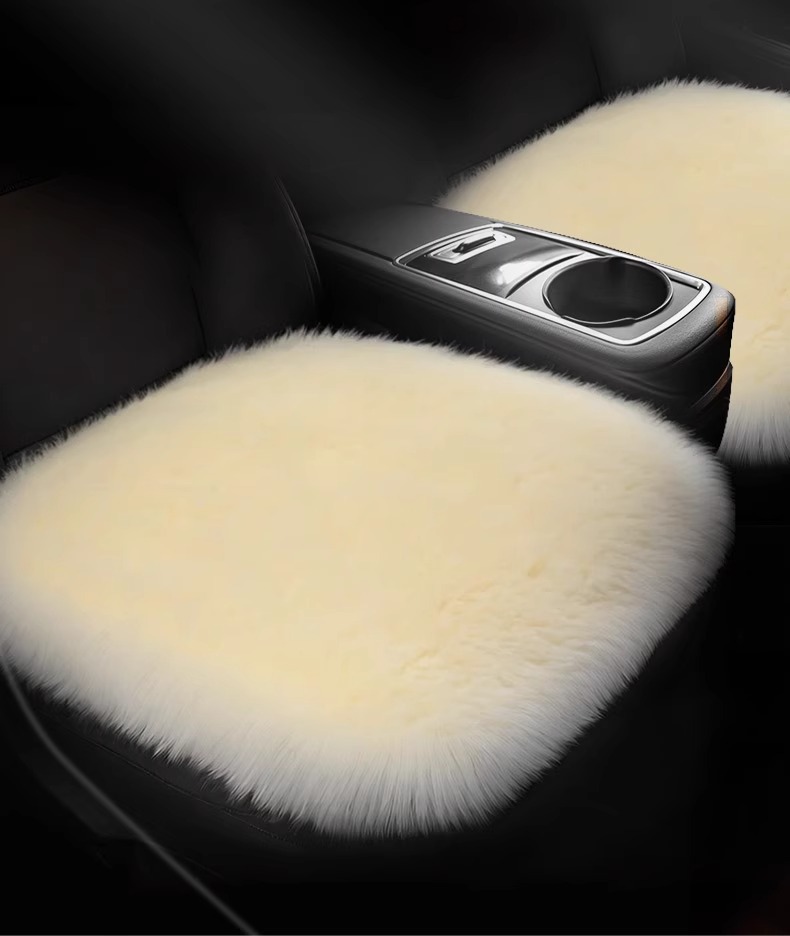 Car Seat Cushion Winter fleece-lined Car Main Driving Internet Celebrity New Goddess Seat Cushion 2023 Warm Fragrance